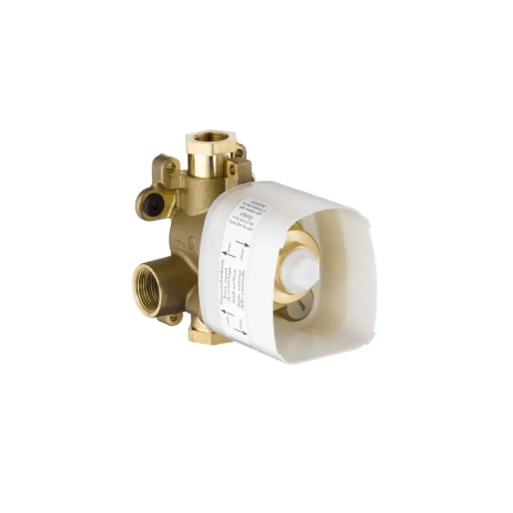 Thermostatunterputz-Großkörper mit Messing- und Kunststoffelementen, ideal für die Integration in AXOR-Duschsysteme. Einfache Installation und wartungsfreundliches Design.